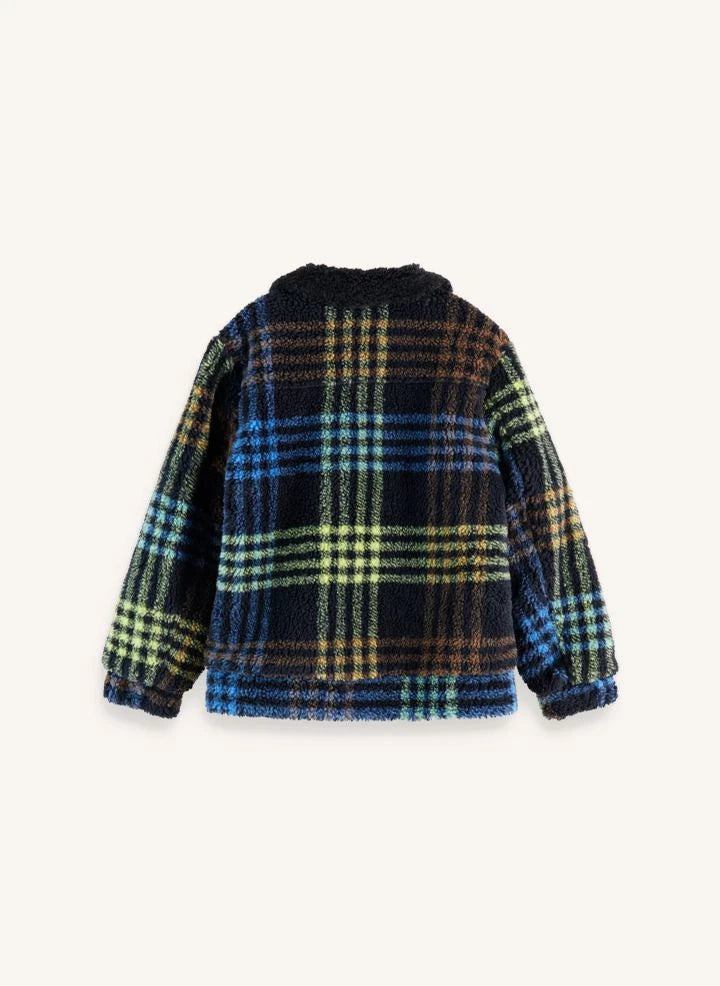 Scotch & Soda - Chaqueta sherpa a cuadros | Azul marino