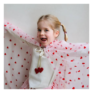 Mimi & Lula - Set de 8 Mini Scrunchies Corazón | Rosa