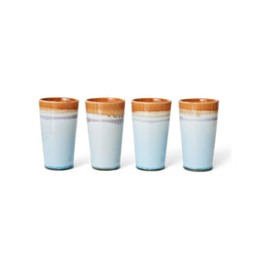 HKliving - Taza de gres | Azul claro