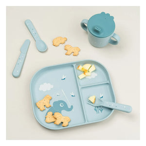 Done by deer - Plato con compartimentos Elphee | Azul claro