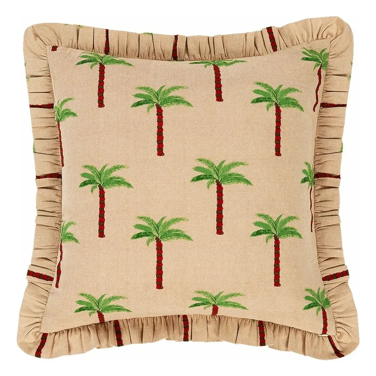 Anna + Nina - Cojín Les Palmiers | Marrón