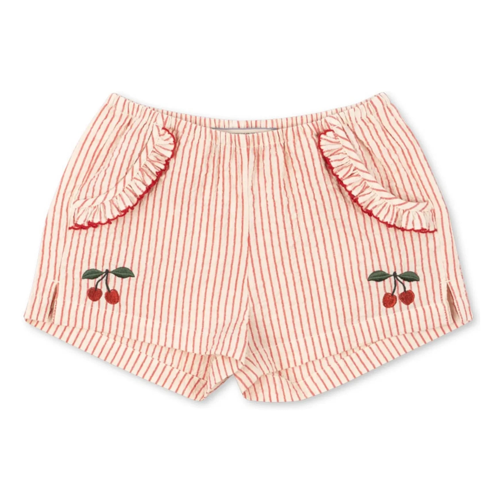 Konges Sløjd - Shorts de algodón orgánico a rayas Ellie | Rojo