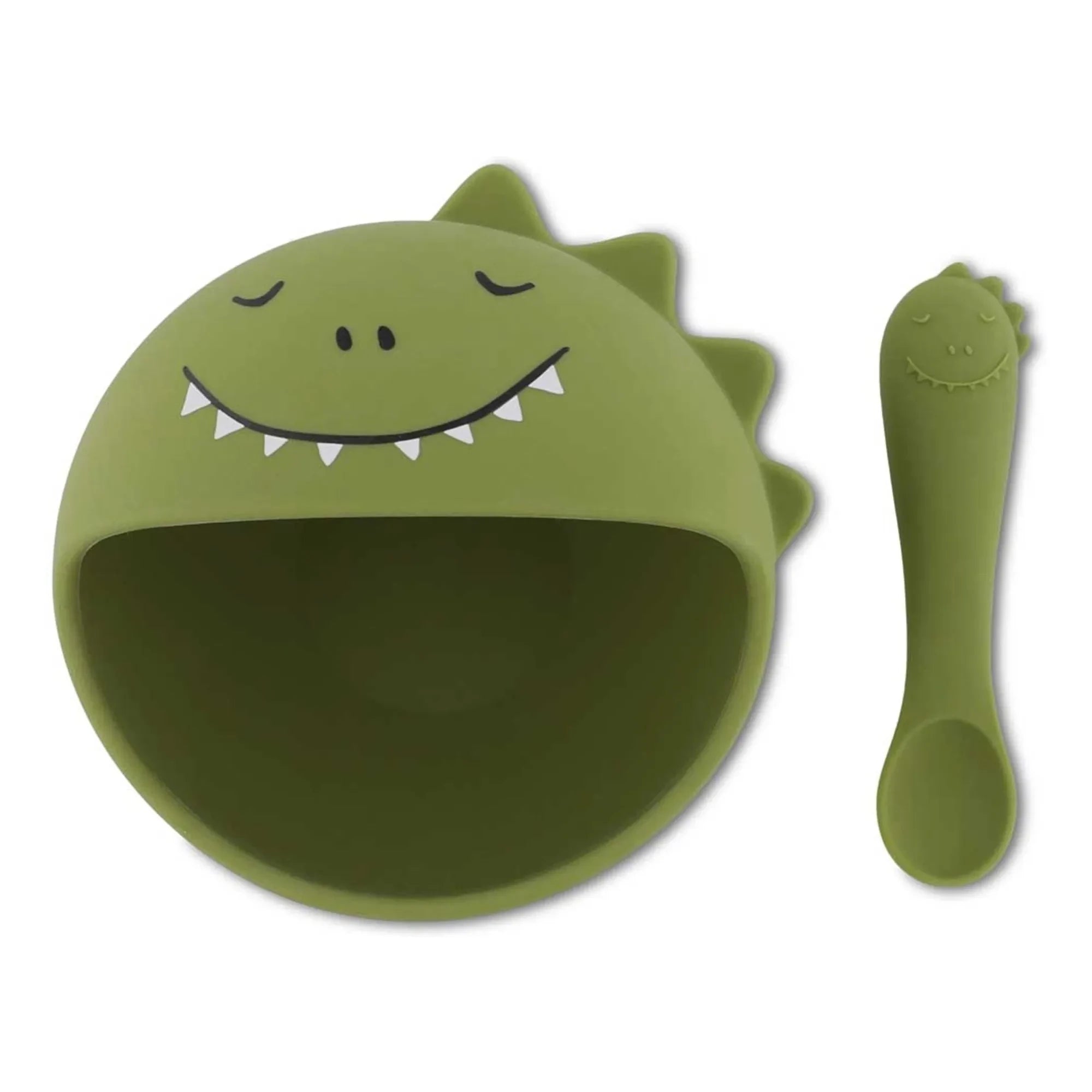 Trixie - Set de comida para bebé Mr. Dino | Verde