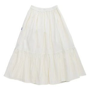 Maison Mangostan - Falda Bordada Voiles | Blanco