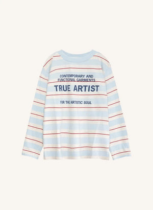 True Artist - Çizgili T-shirt N°16 | Açık mavi
