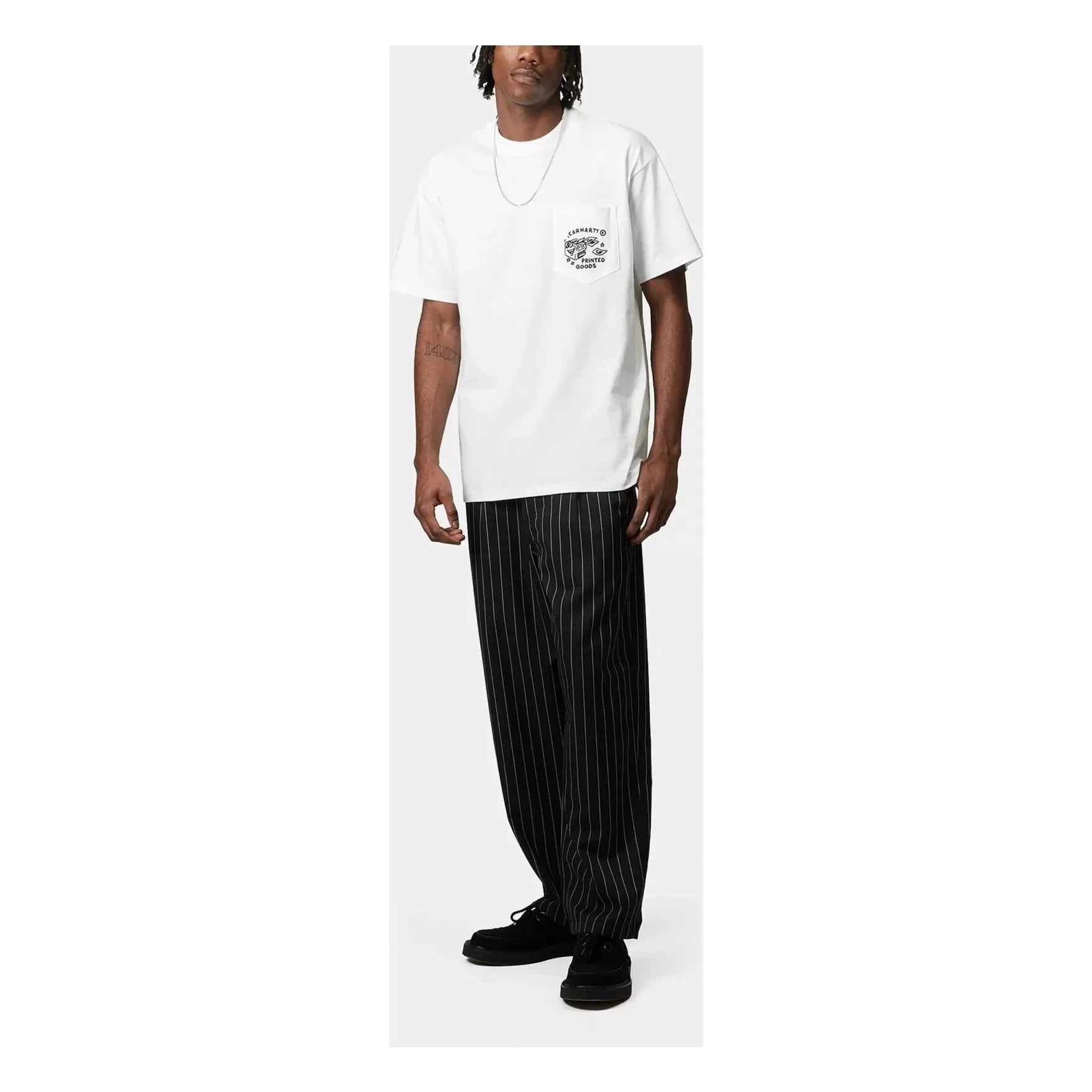 Carhartt WIP - Camiseta de algodón orgánico con bolsillo Fragments | Blanco