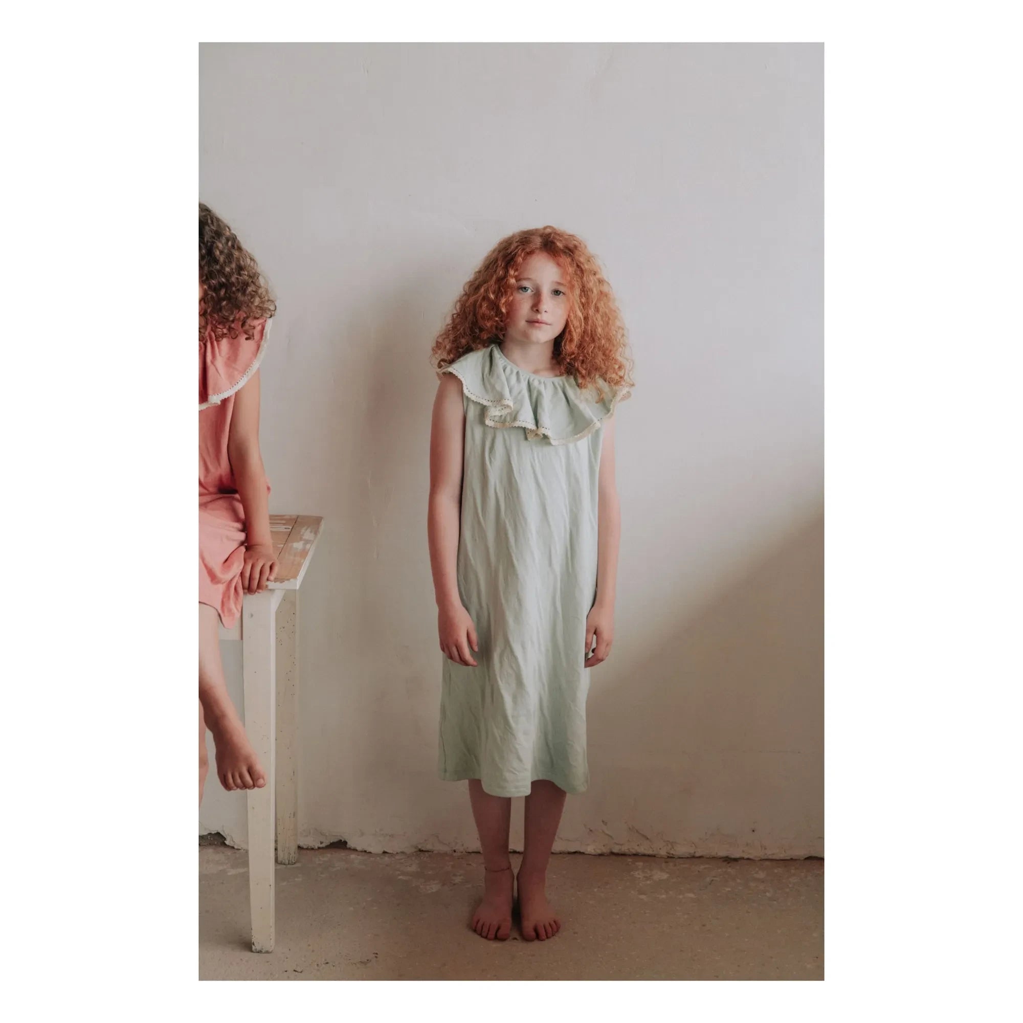 Risu Risu - Camisón de algodón orgánico Aline | Verde almendra