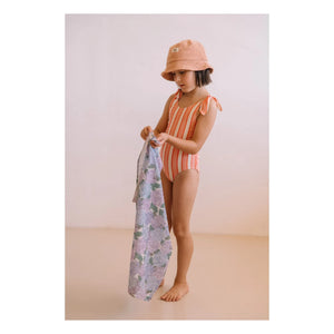 Studio Bohème - Traje de baño de algodón orgánico a rayas Roberta | Rosa