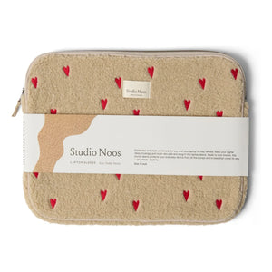 Studio Noos - Funda para portátil con corazón | Crudo