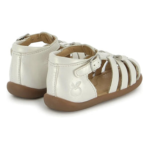 Pom d'Api - Sandalias metalizadas con detalle de nudo | Blanco