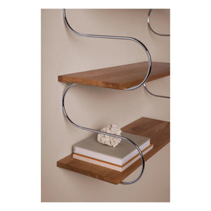 Schneid Studio - Estante de roble Onda | Cromo