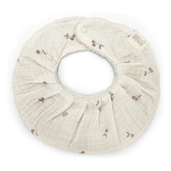 Babyshower - Babero elegante Cerezas | Crudo