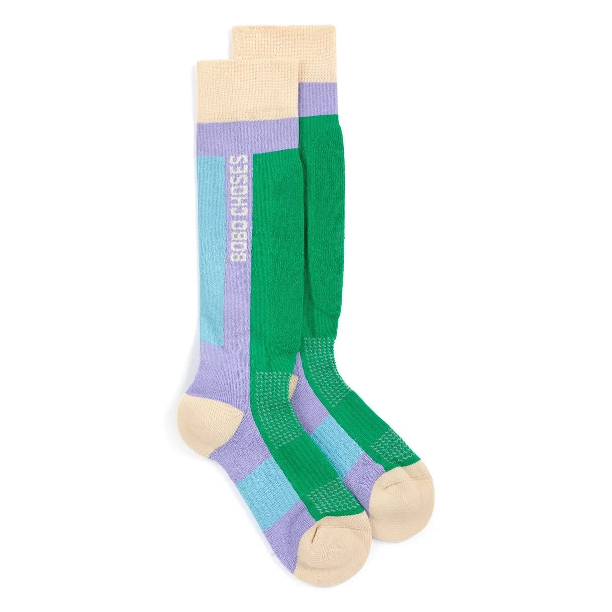 Bobo Choses - Calcetines de esquí de algodón orgánico con bloques de color | Lavanda