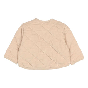 Búho - Chaqueta acolchada de algodón orgánico de terciopelo | Arena