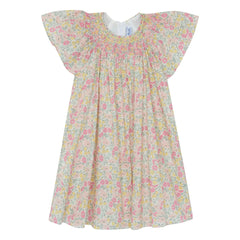 Tartine et Chocolat - Vestido fruncido Liberty | Amarillo