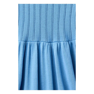 Copenhagen Colors - Vestido de algodón orgánico con agujeritos | Azul aciano