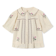 Fliink - Blusa de flores Dobby | Crudo