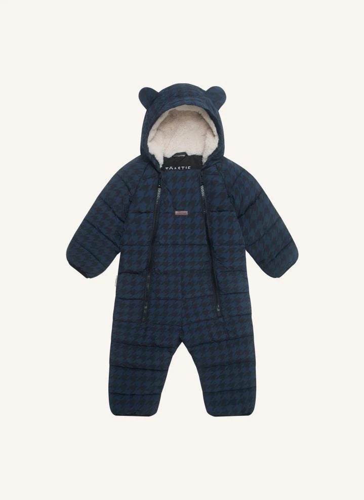 Töastie - Chaqueta Cloud Houndstooth impermeable hecha de fibras recicladas | Azul