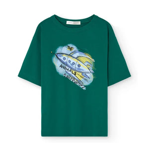 The Animals Observatory - Camiseta de algodón orgánico Collie Fusée | Verde