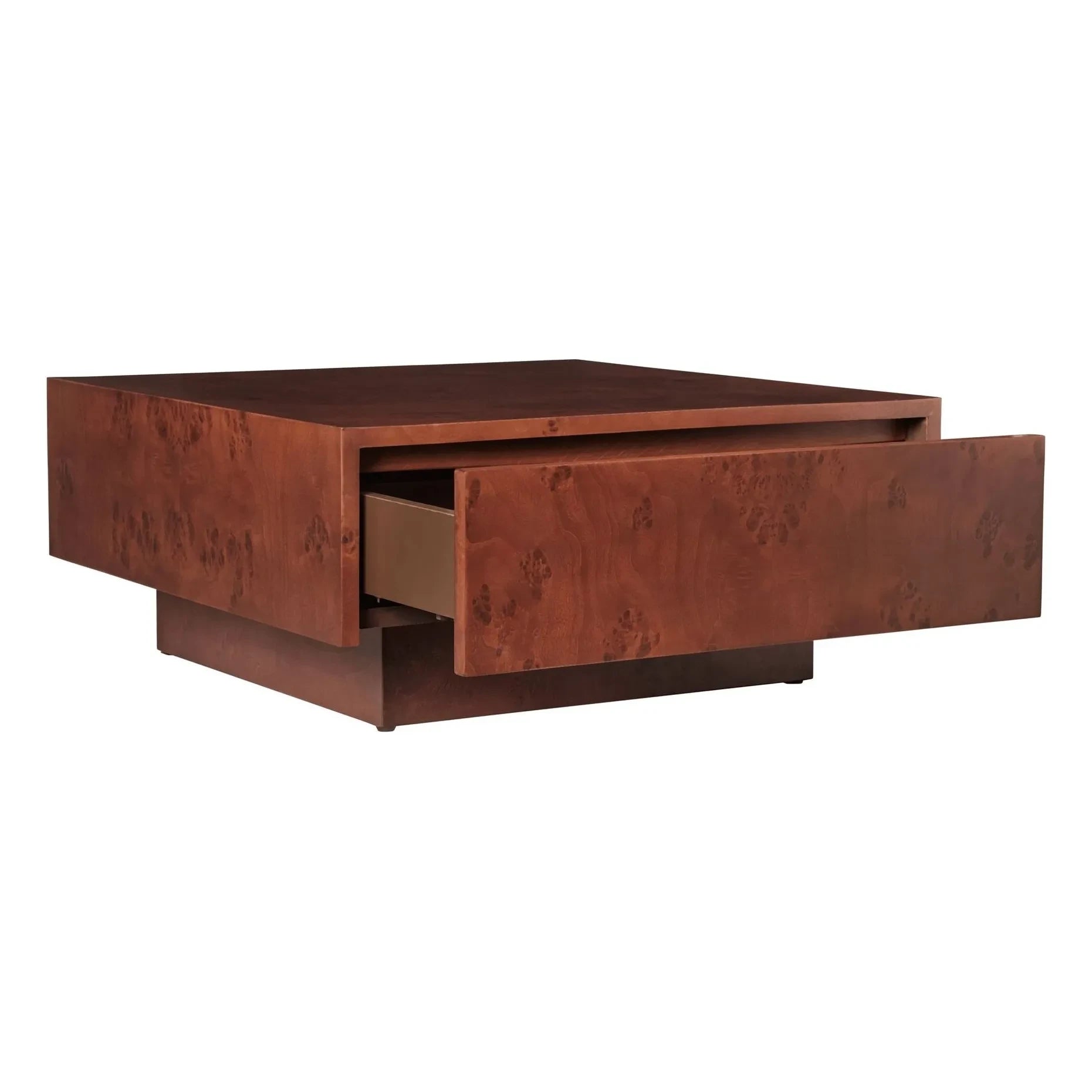 Ferm Living - Mesa auxiliar con cajón de madera FSC Blur Storage | Madera oscura