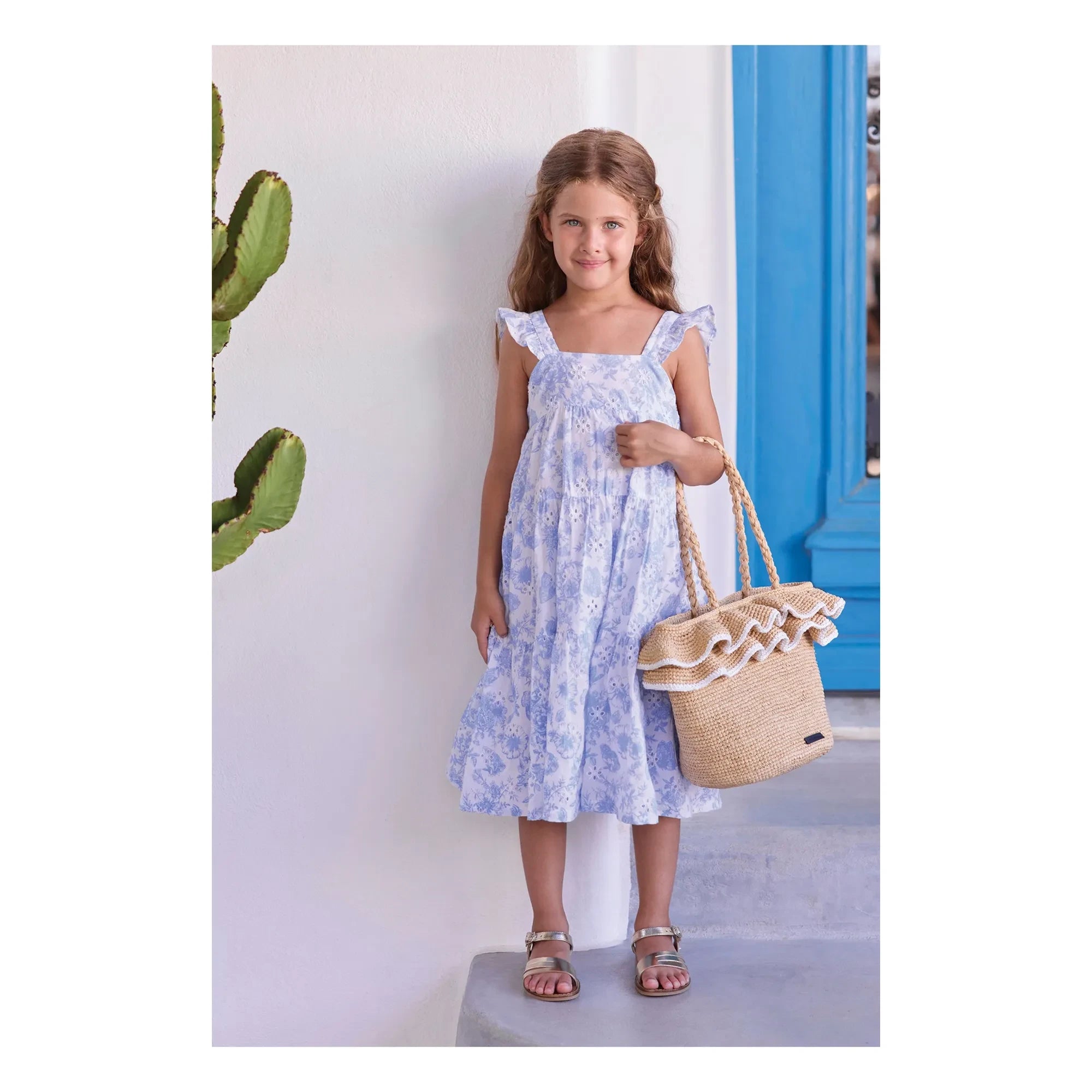 Tartine et Chocolat - Vestido Bordado Floral | Blanco