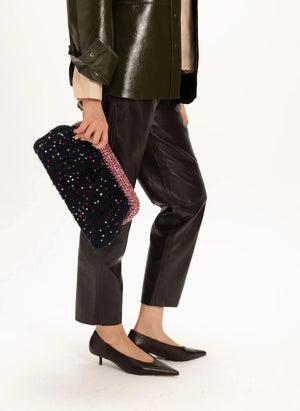 Nadia Dafri - Melike Clutch Large | Negro