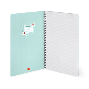 Legami - Çizgili A4 Defter - Resimli Sert Kapak - Uğur Böceği - Spiralli
