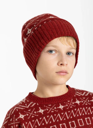 Hundred Pieces - Gorro de Merino Jacquard Timber | Marrón