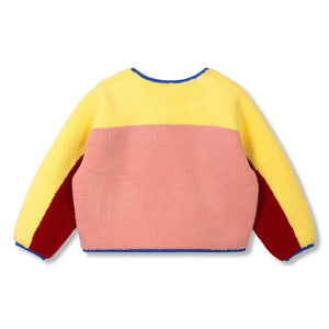 Wynken - Renk Bloklu Sherpa Ceket | Pembe