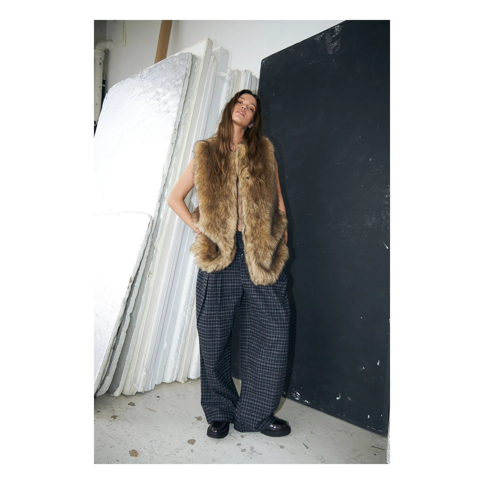Lollys Laundry - Chaqueta Mae Carreaux | Azul noche