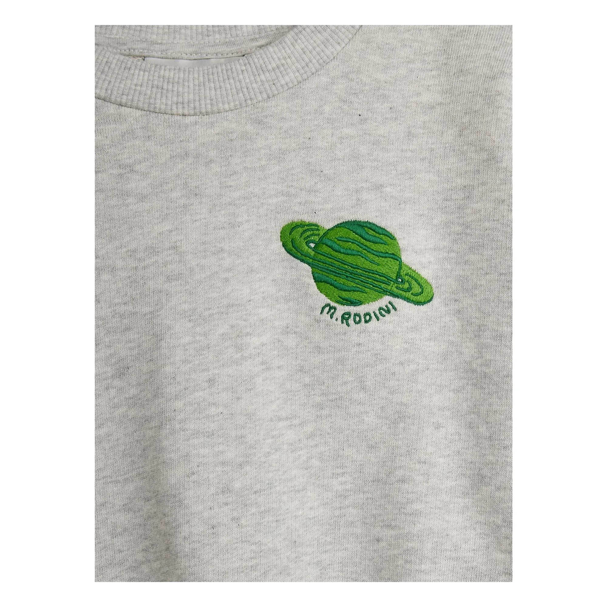 Mini Rodini - Sudadera Planète Coton Bio | Gris jaspeado