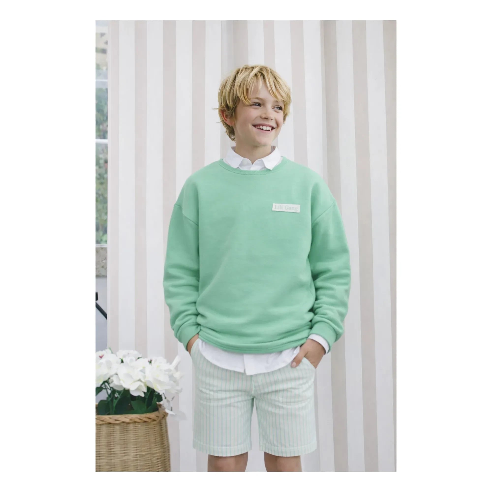 Lililotte - Sudadera de algodón orgánico Solal | Verde Menta