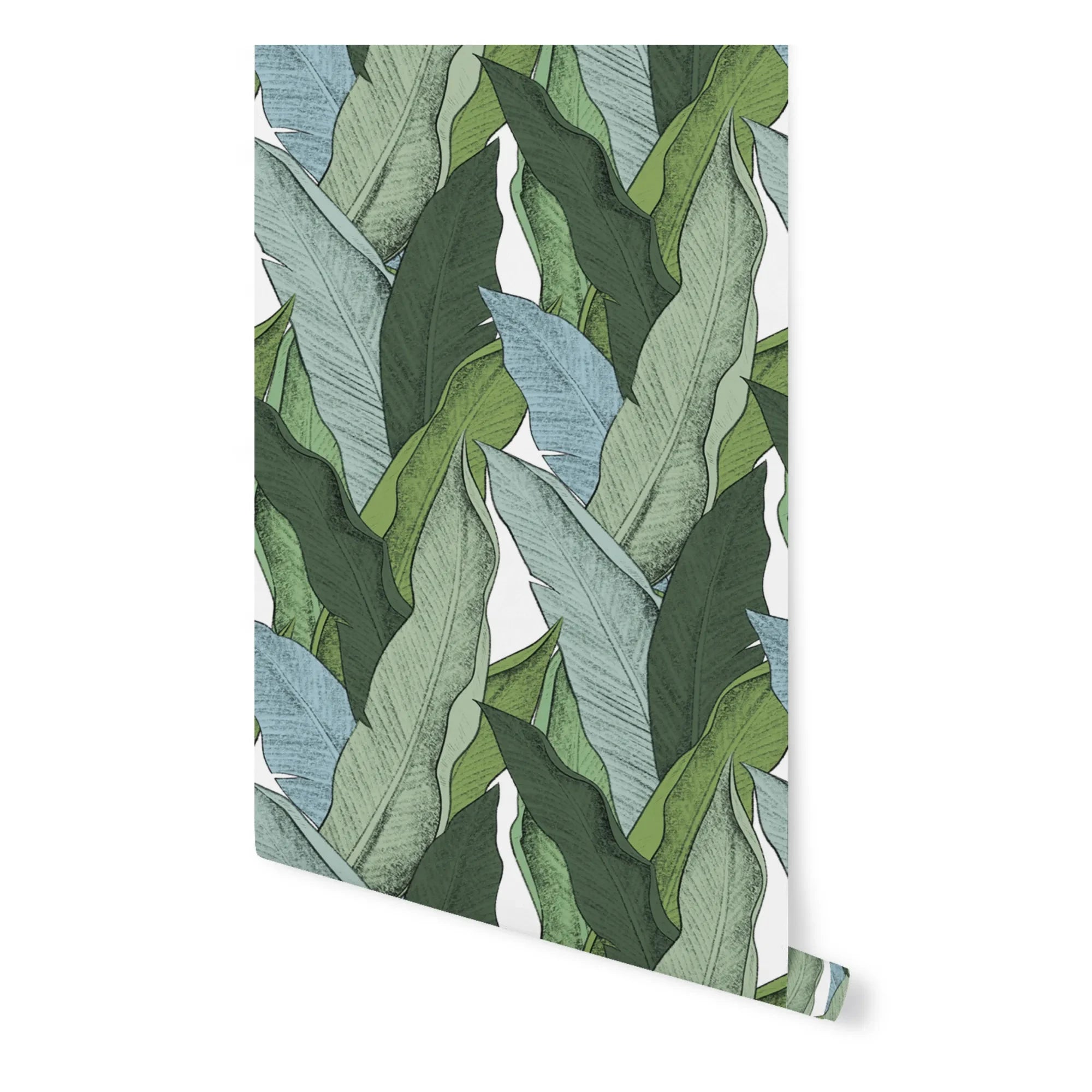PaperMint - Rollo de papel pintado de hojas - 10 ml | Verde