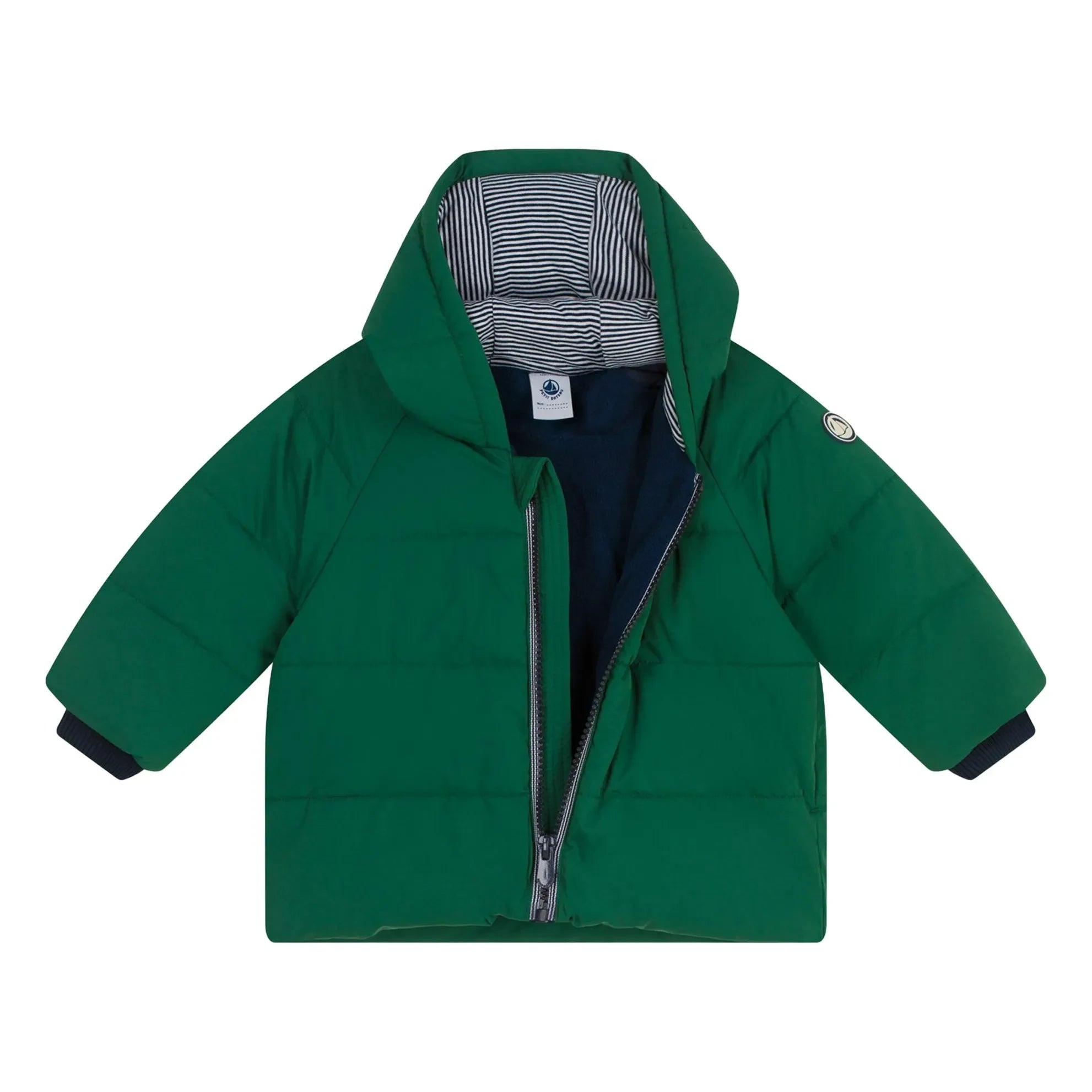 Petit Bateau - Abrigo Acolchado | Verde Cromo