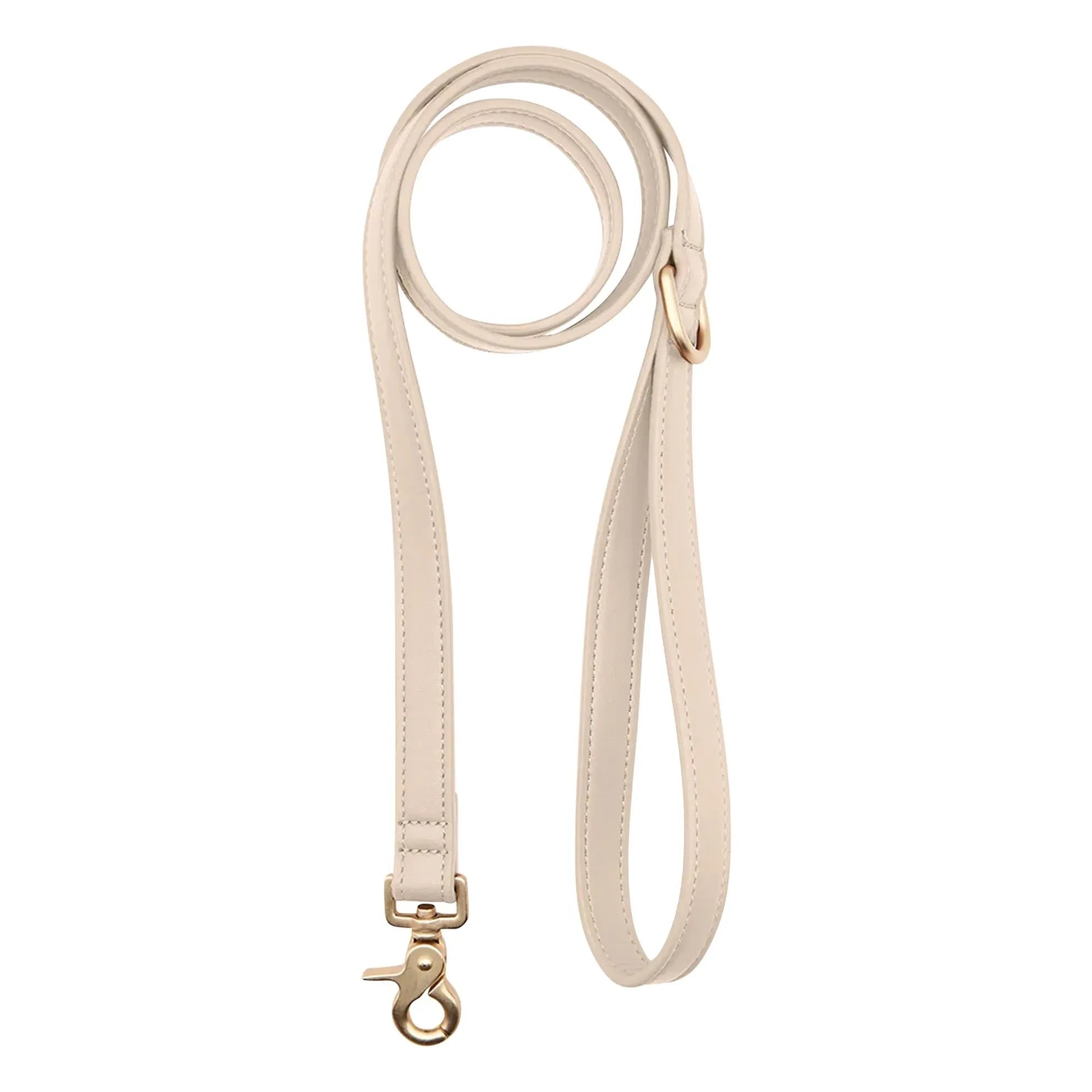 Cafide - Collar de perro de cuero vegano | Beige