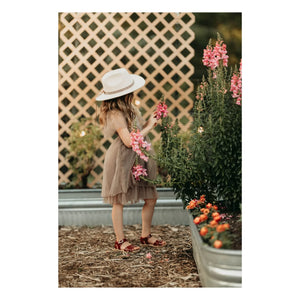 Petit Nord - Sandalias Scallop Flower | Rojo cereza