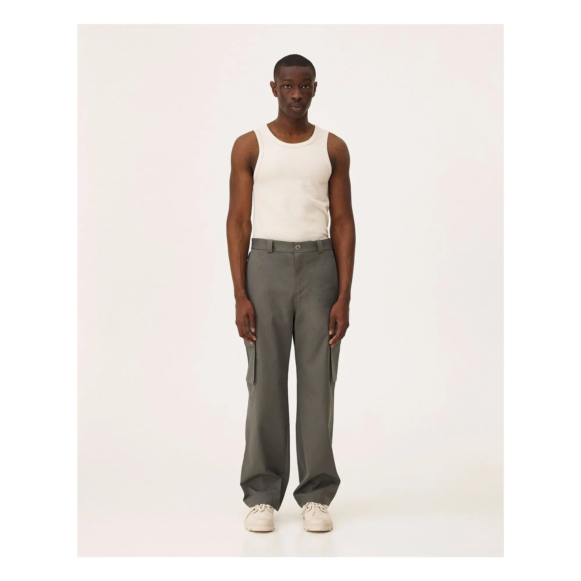 Noyoco - Pantalones Cargo de Algodón Orgánico | Caqui