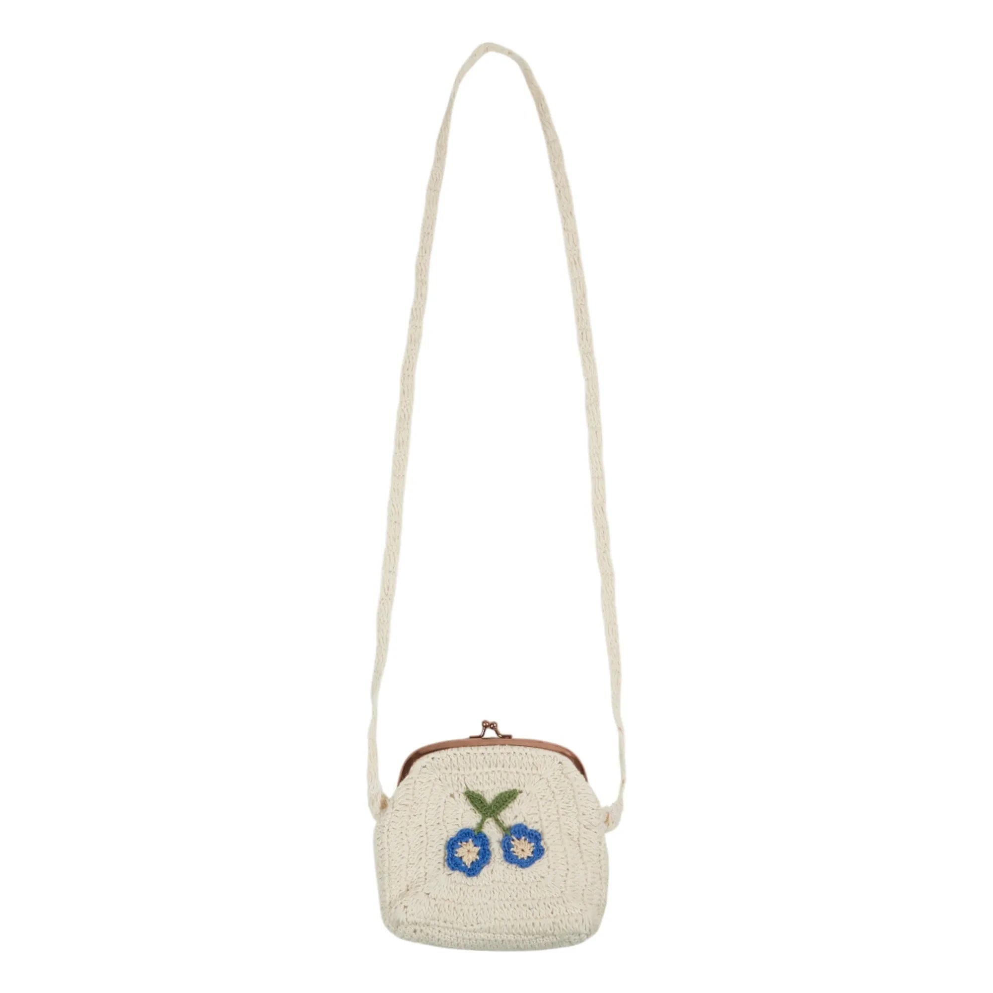 Emile et Ida - Bolso con flores de ganchillo | Crema