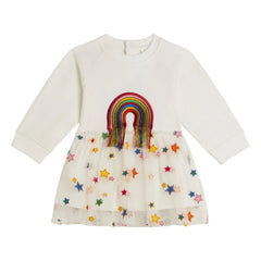 Stella McCartney Kids - Tül Gökkuşağı Elbise | Fildişi