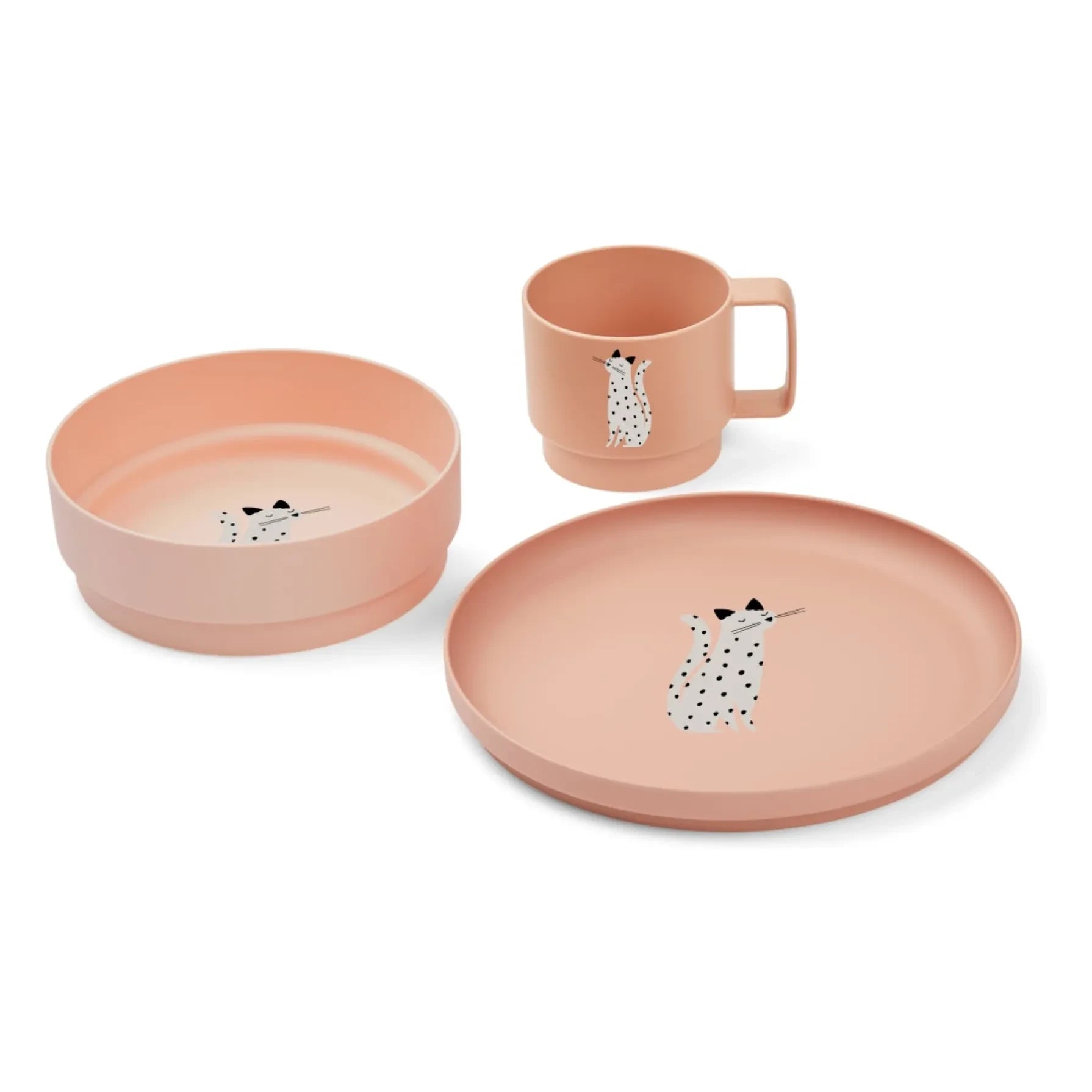 Liewood - Juego de comida Archi | Gato/Rosa de la Toscana