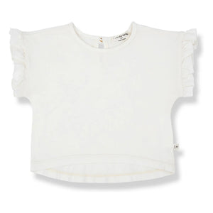 1+ in the family - Camiseta Volants Campanet | Blanco