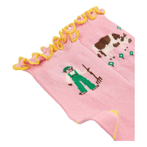 Bobo Choses - Calcetines con volantes de granja de algodón orgánico | Rosa