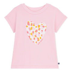 Petit Bateau - Camiseta corazón de algodón orgánico | Rosa