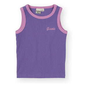 Goldie + Ace - Camiseta de tirantes acanalada en contraste | Morado