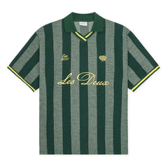 Les Deux - Çizgili Futbol Polo | Koyu yeşil