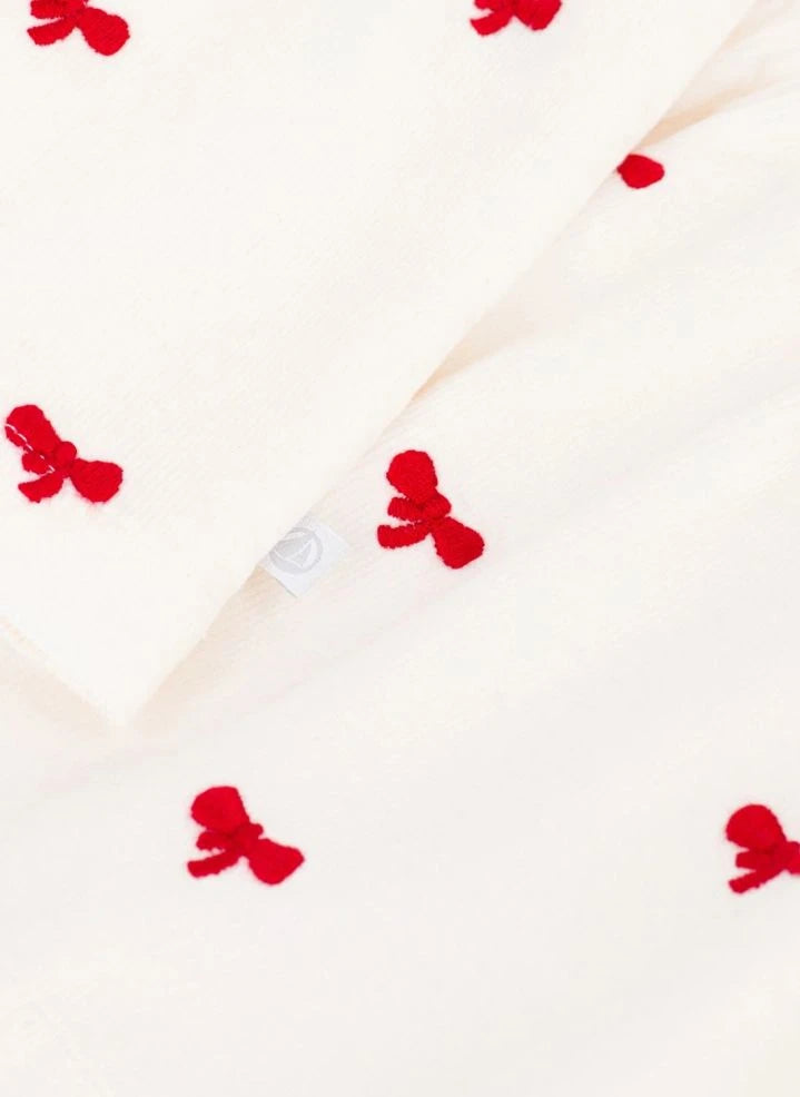 Petit Bateau - Blusa Anudada de Algodón Orgánico | Crudo