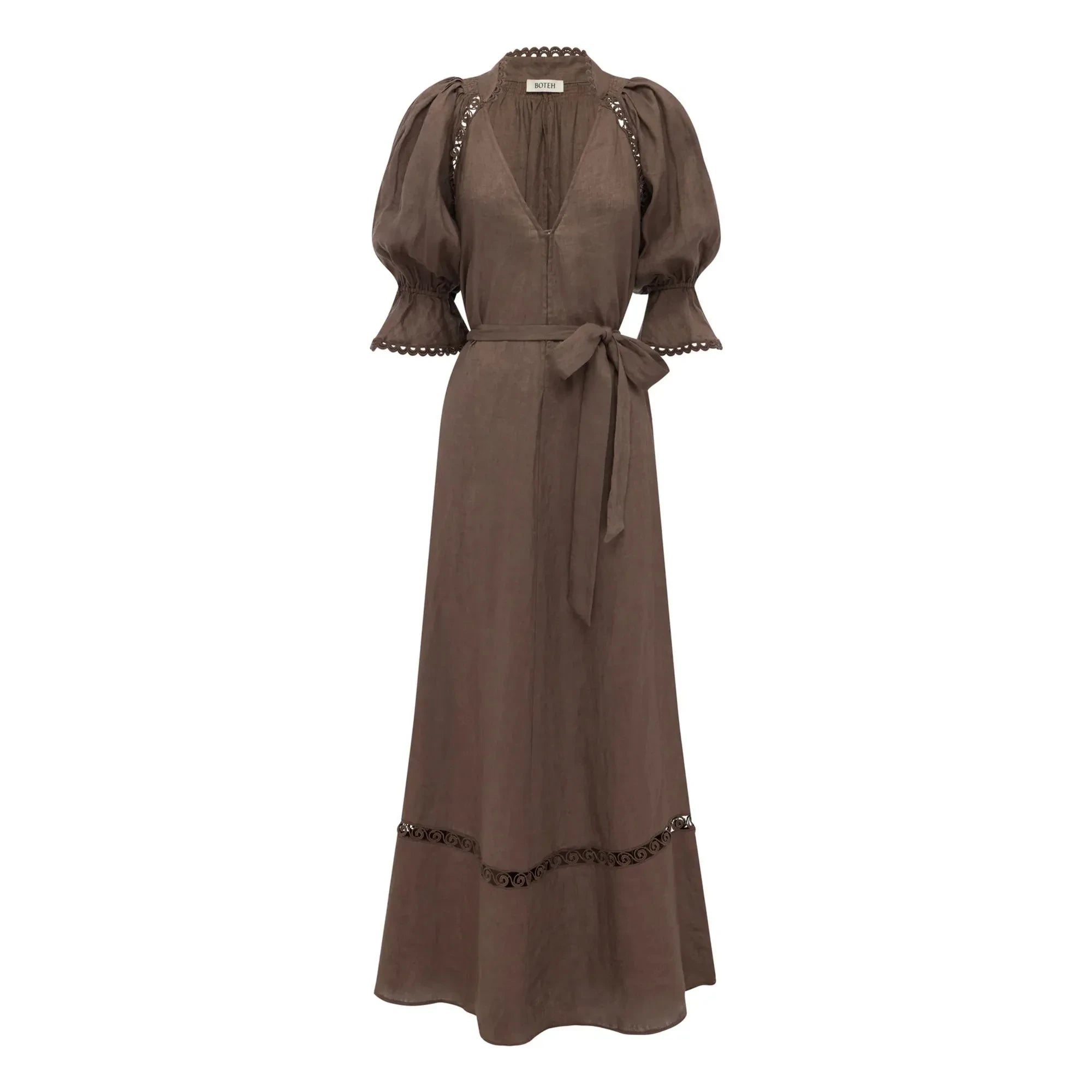 Boteh - Vestido de lino Myra | Mocha