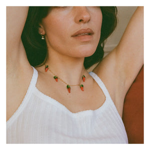 Camille Colette Studio - Collar de chile rojo