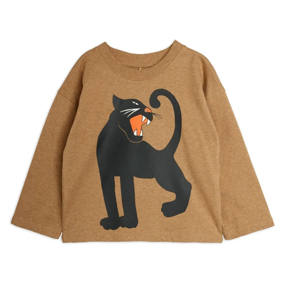 Mini Rodini - Camiseta de algodón orgánico Panther | Marrón