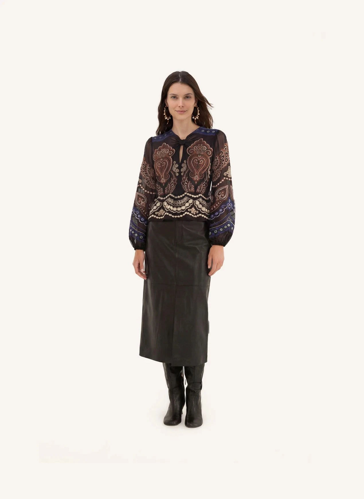 Farm Rio - blusa Nicole | Negro